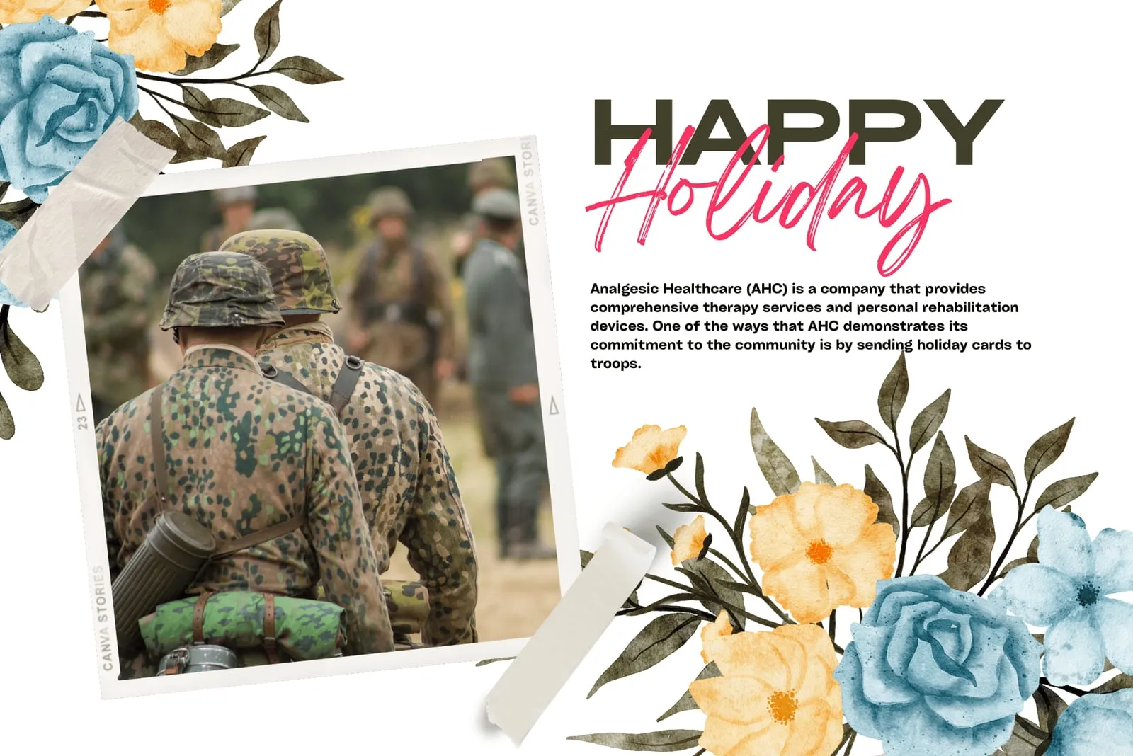 AHC Sends Holiday Cards to Troops